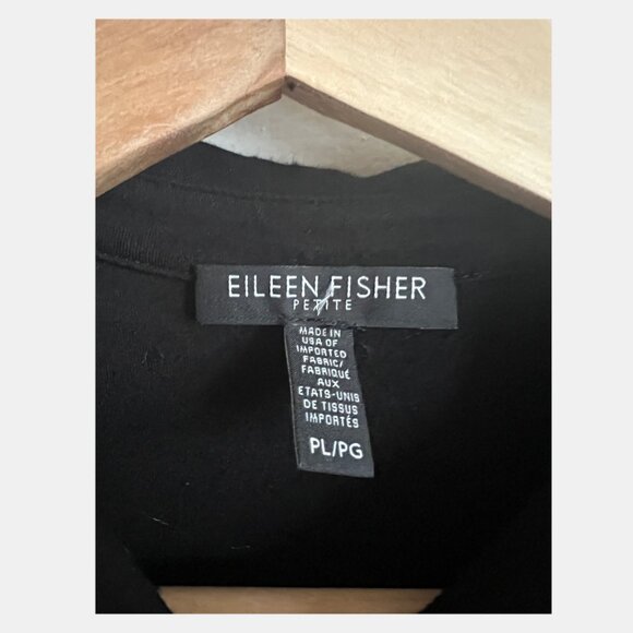 EILEEN FISHER - Drapey Black Button Up Tunic - Picture 3 of 7